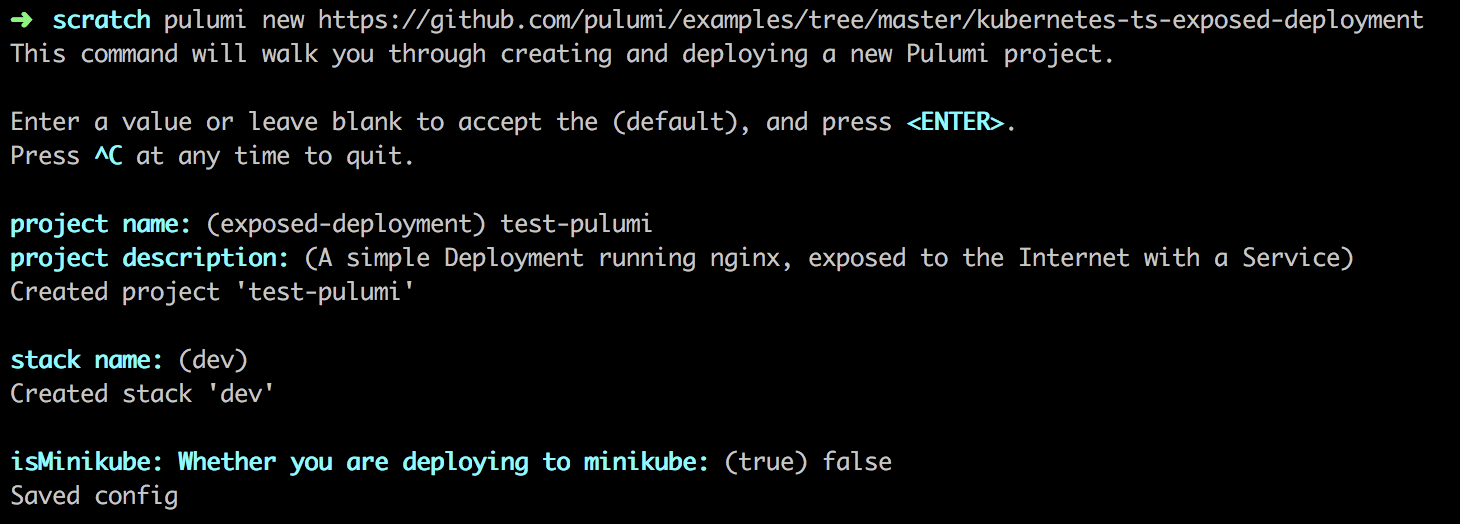 Pulumi CLI questions